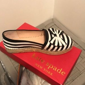 Kate Spade black and white nappa shoes